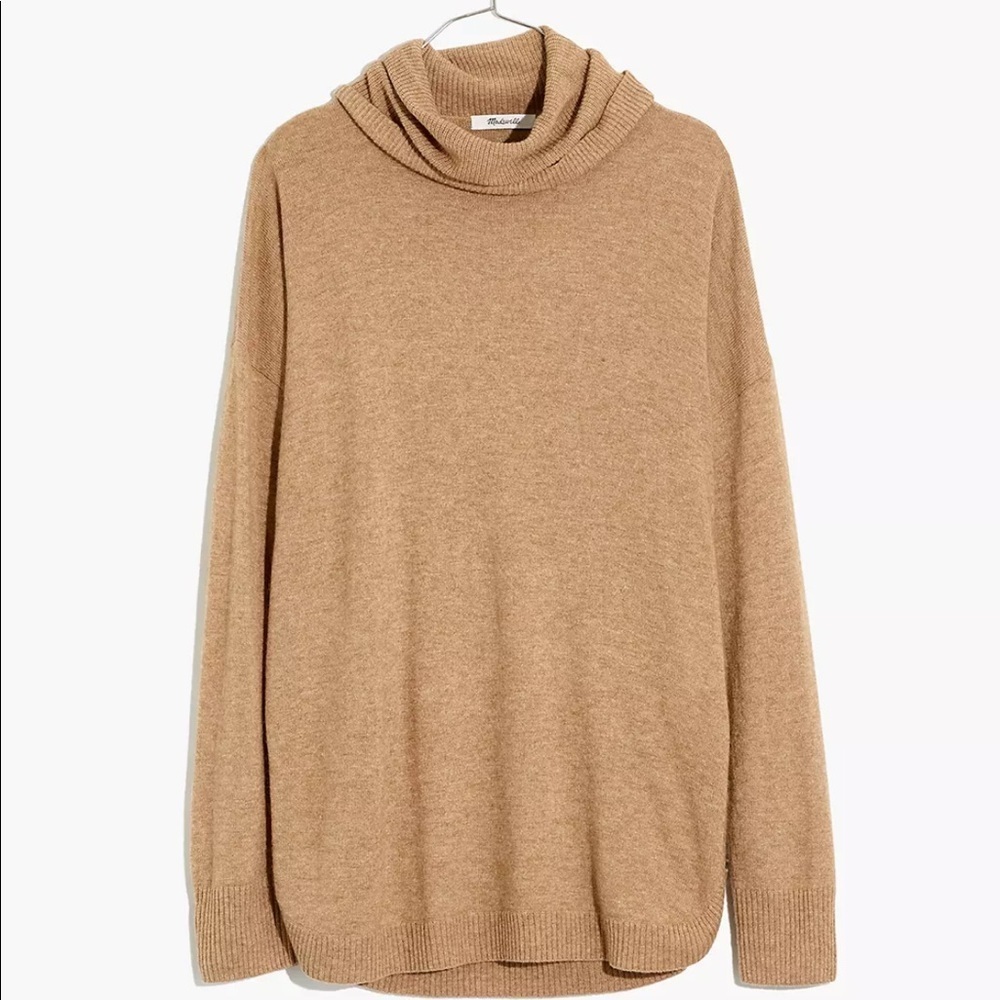 Like New! Madewell Crestland Side-Button Turtleneck Tunic Sweater
